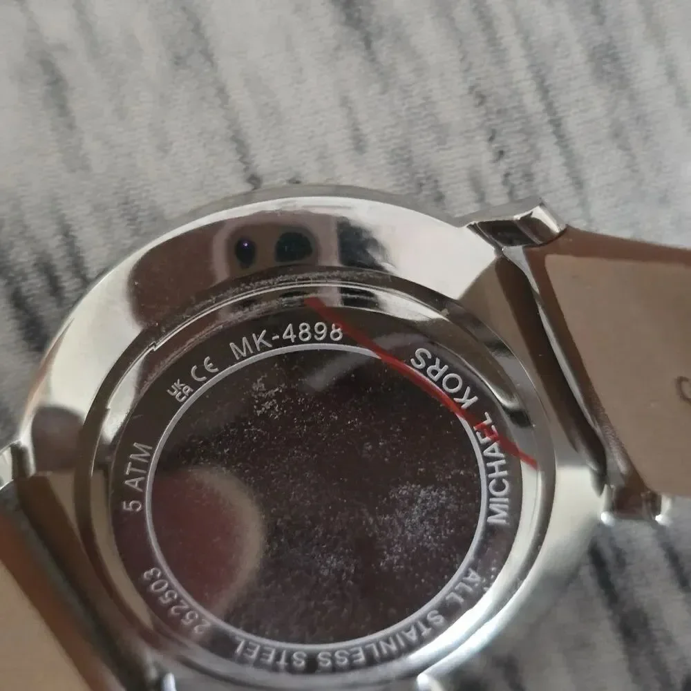 Michael Kors MK4898 Pyper Leather Band Quartz Women's Watch Bracelet Set
